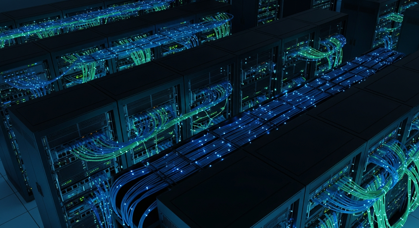 Professionelle Netzwerk-Infrastruktur im Serverraum